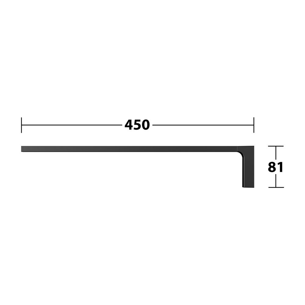 Keuco Edition 11 Handtuchhalter, 450mm, 1-armig, starr, mit Befestigungsset, Schwarz... KEUCO-11120370000 4017214941407 (Abb. 7)