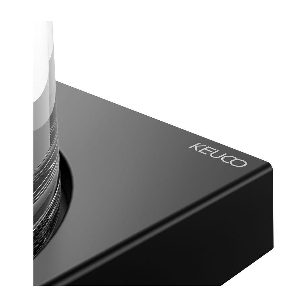 Keuco Edition 11 Glashalter, Echtkristall-Glas, mit Befestigungsset, Schwarz-matt, 1... KEUCO-11150379000 4017214941414 (Abb. 4)