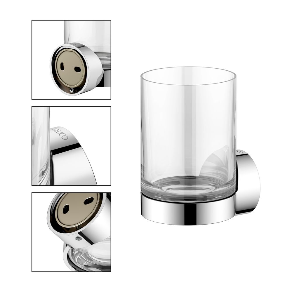 Keuco Collection Reva Glashalter, Echtkristall-Glas, Verchromt, 12850019000... KEUCO-12850019000 4017214966738 (Abb. 3)