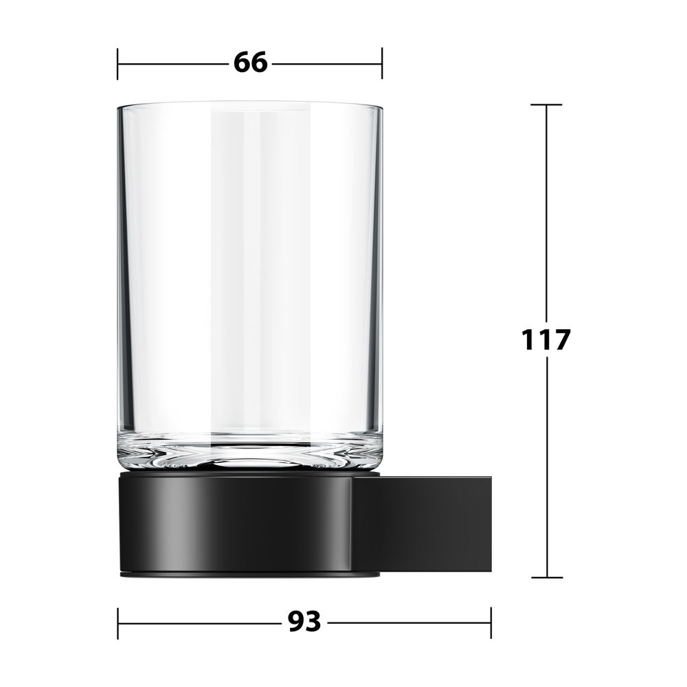 KEUCO Glashalter Plan 14950, kpl. m. Echtkristall-Glas, schwarz... KEUCO-14950379000 4017214903559 (Abb. 9)