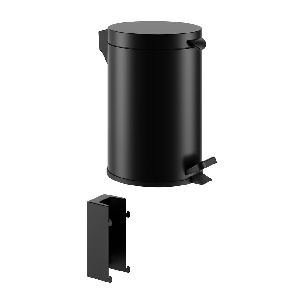 Keuco Plan Hygieneabfallsammler wandhängend mit Deckel und Fußpedal, 3L, Schwarz-mat... KEUCO-14977370000 4017214943425 (Abb. 7)