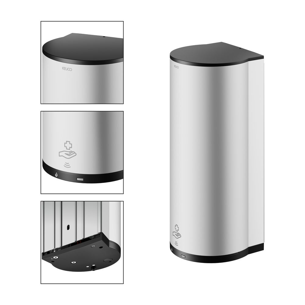 Keuco Plan Sensor-Desinfektionsmittelspender elektronisch, Wandmodell, Silber eloxie... KEUCO-14987170037 4017214937462 (Abb. 3)