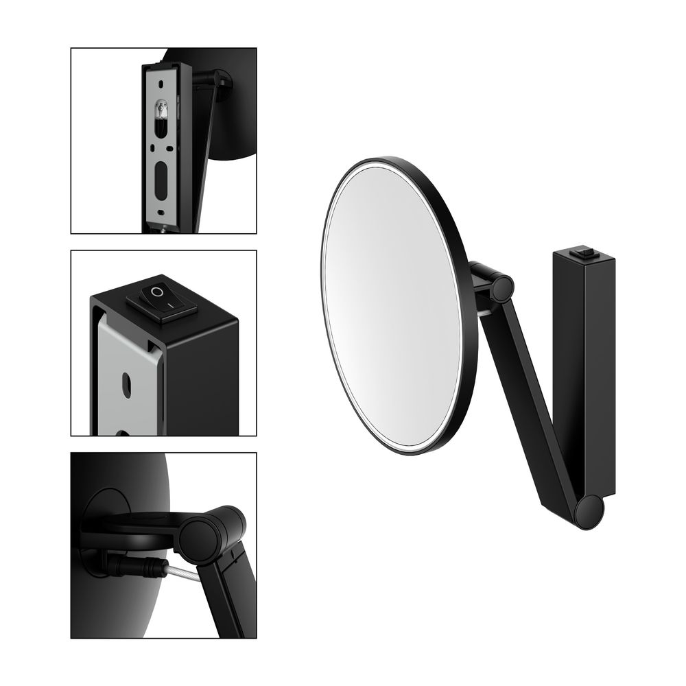 Keuco iLook_move Kosmetikspiegel rund/beleuchtet mit Wippschalter, Wandmodell, D 212... KEUCO-17612379004 4017214935970 (Abb. 3)