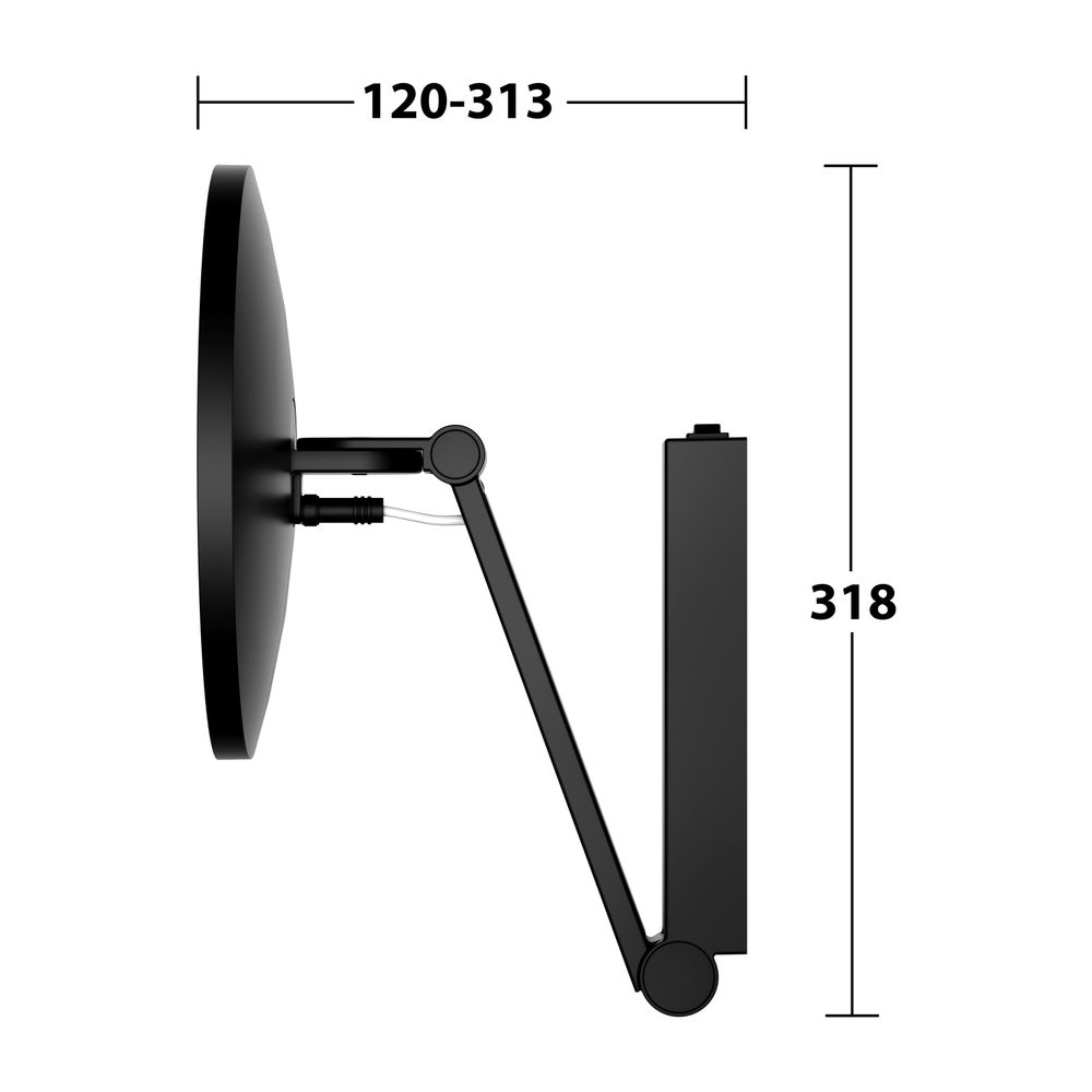Keuco iLook_move Kosmetikspiegel rund/beleuchtet mit Wippschalter, Wandmodell, D 212... KEUCO-17612379004 4017214935970 (Abb. 7)