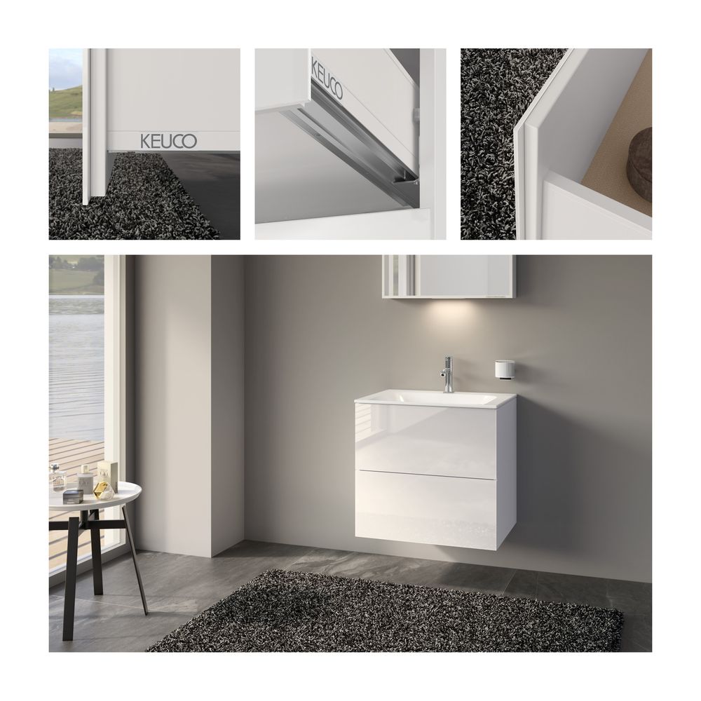 Keuco X-Line Waschtischunterbau, 650x605x490mm, 2 Frontauszüge, Wandmontage oder bod... KEUCO-33153300000 4017214923328 (Abb. 3)