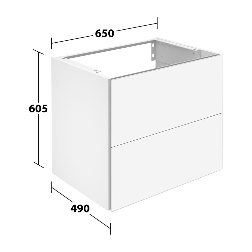 Keuco X-Line Waschtischunterbau, 650x605x490mm, 2 Frontauszüge, Wandmontage oder bod... KEUCO-33153300000 4017214923328 (Abb. 8)