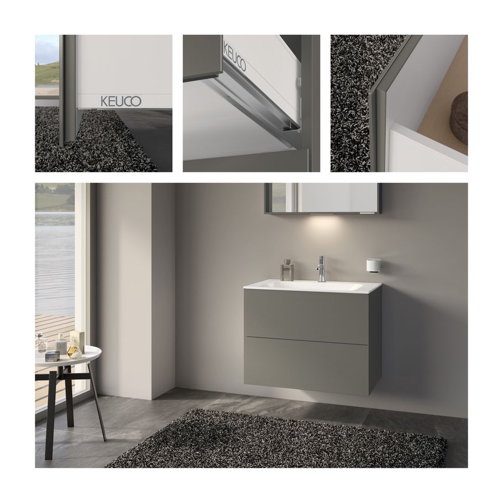 Keuco X-Line Waschtischunterschrank, 800x605x490mm, 2 Frontauszüge, Wandmontage oder... KEUCO-33163290000 4017214923366 (Abb. 3)