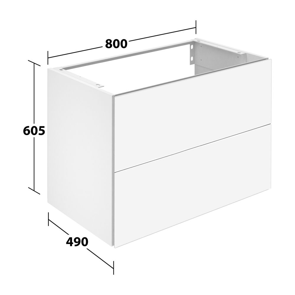 Keuco X-Line Waschtischunterschrank, 800x605x490mm, 2 Frontauszüge, Wandmontage oder... KEUCO-33163300000 4017214923373 (Abb. 8)