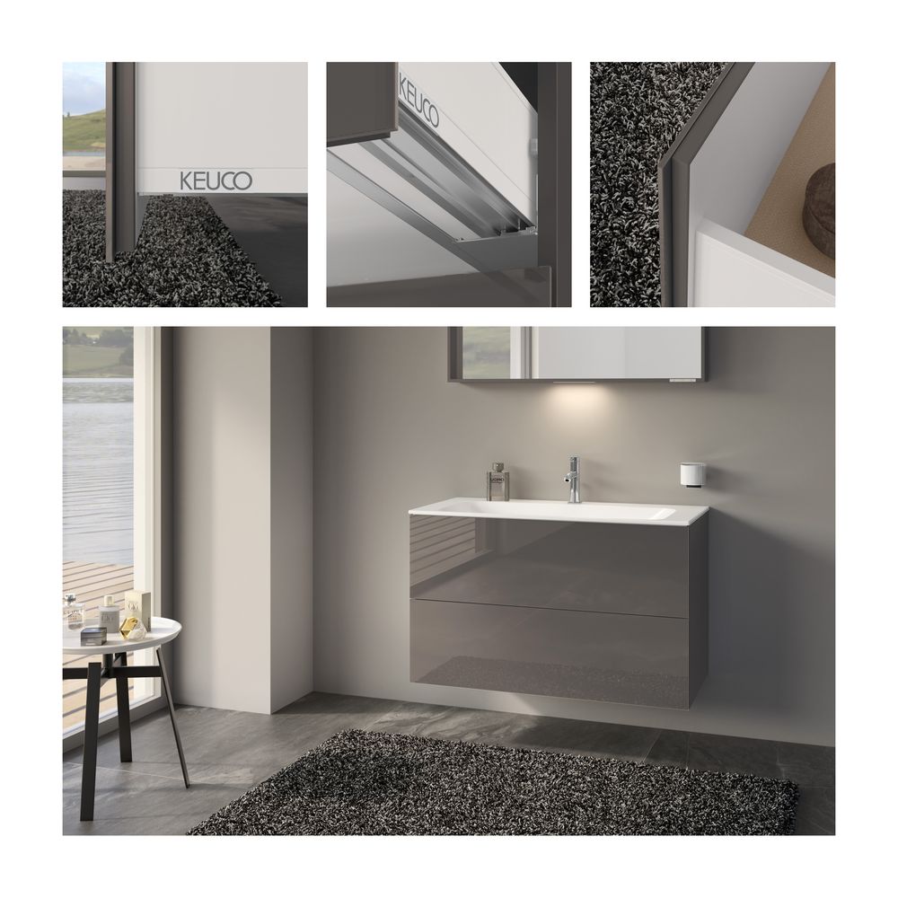 Keuco X-Line Waschtischunterbau, 1000x605x490mm, 2 Frontauszüge, Wandmontage oder bo... KEUCO-33173140000 4017214923397 (Abb. 3)