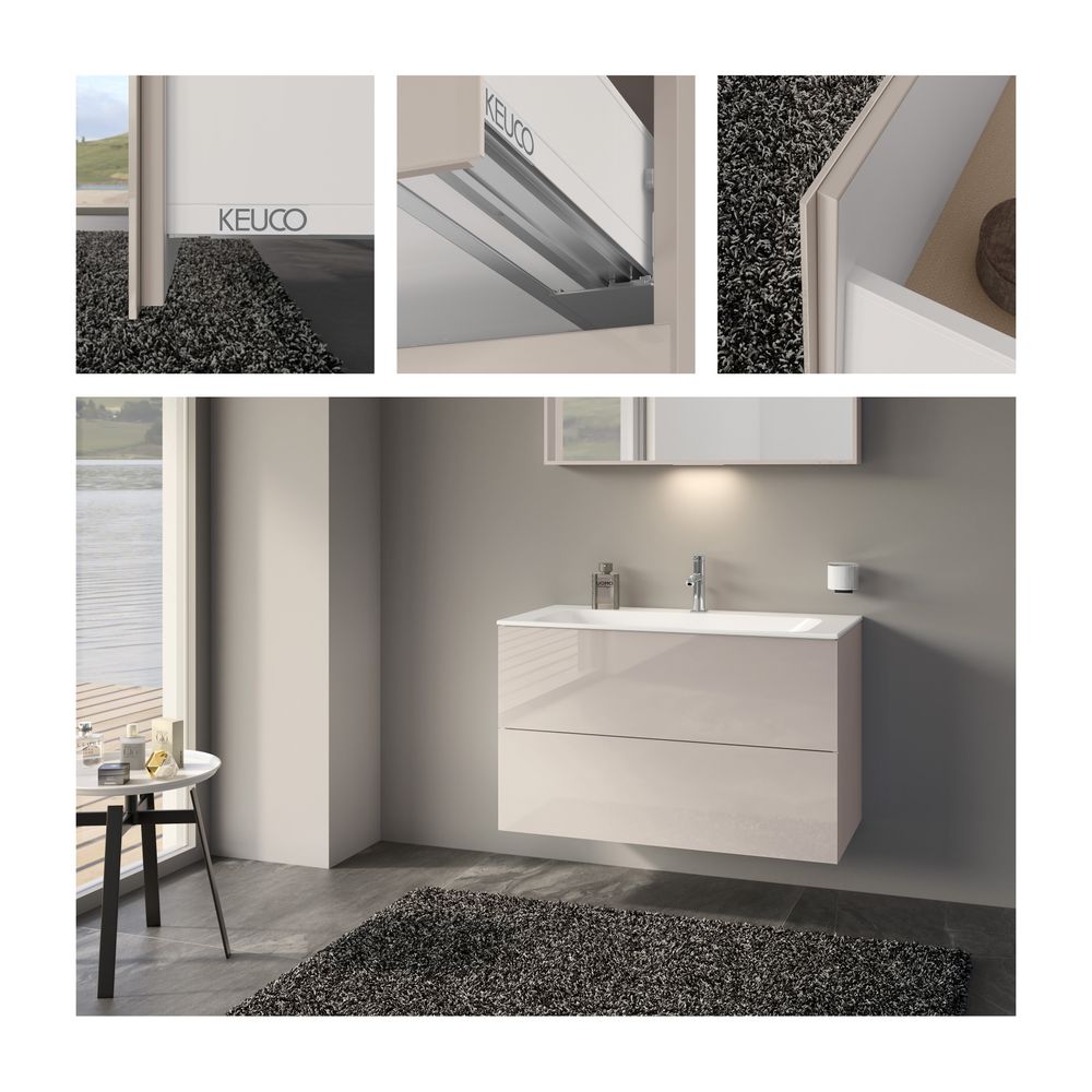 Keuco X-Line Waschtischunterschrank, 1000x605x490mm, 2 Frontauszüge, Wandmontage ode... KEUCO-33173180000 4017214923403 (Abb. 3)