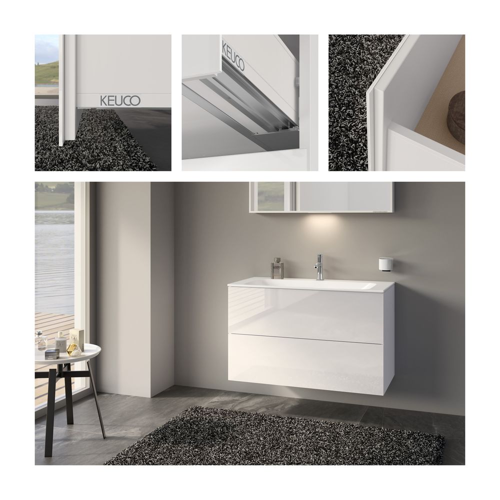 Keuco X-Line Waschtischunterschrank, 1000x605x490mm, 2 Frontauszüge, Wandmontage ode... KEUCO-33173300000 4017214923427 (Abb. 3)