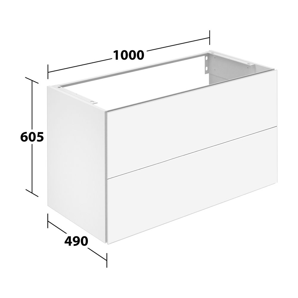 Keuco X-Line Waschtischunterschrank, 1000x605x490mm, 2 Frontauszüge, Wandmontage ode... KEUCO-33173300000 4017214923427 (Abb. 8)