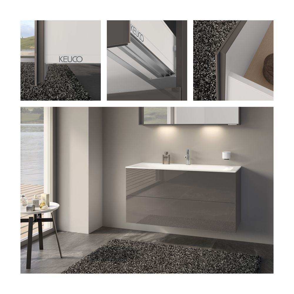Keuco X-Line Waschtischunterbau, 1200x605x490mm, 2 Frontauszüge, Wandmontage oder bo... KEUCO-33183140000 4017214923441 (Abb. 3)