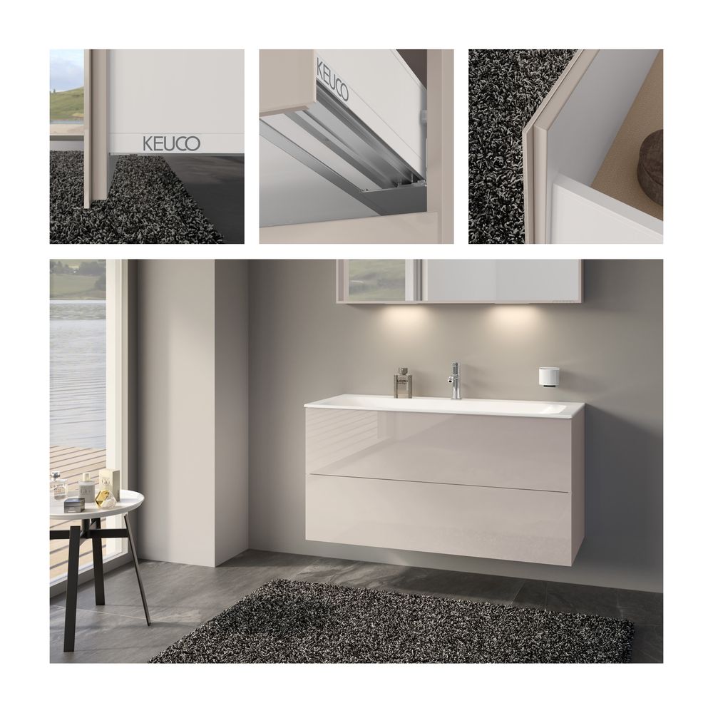 Keuco X-Line Waschtischunterschrank, 1200x605x490mm, 2 Frontauszüge, Wandmontage ode... KEUCO-33183180000 4017214923458 (Abb. 3)
