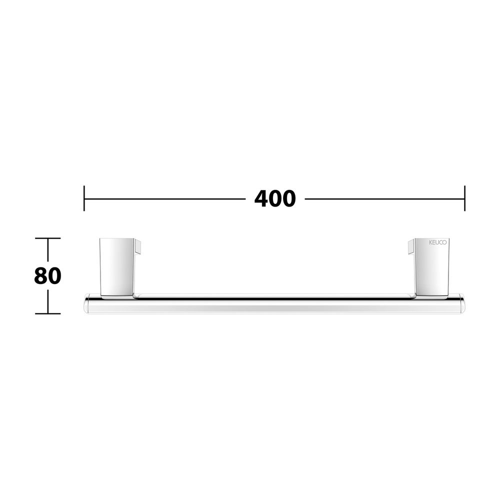 Keuco Axess Haltegriff 400mm, waagerechte Montage, mit 2x Befestigungsset 1, Verchro... KEUCO-35001010400 4017214902095 (Abb. 9)
