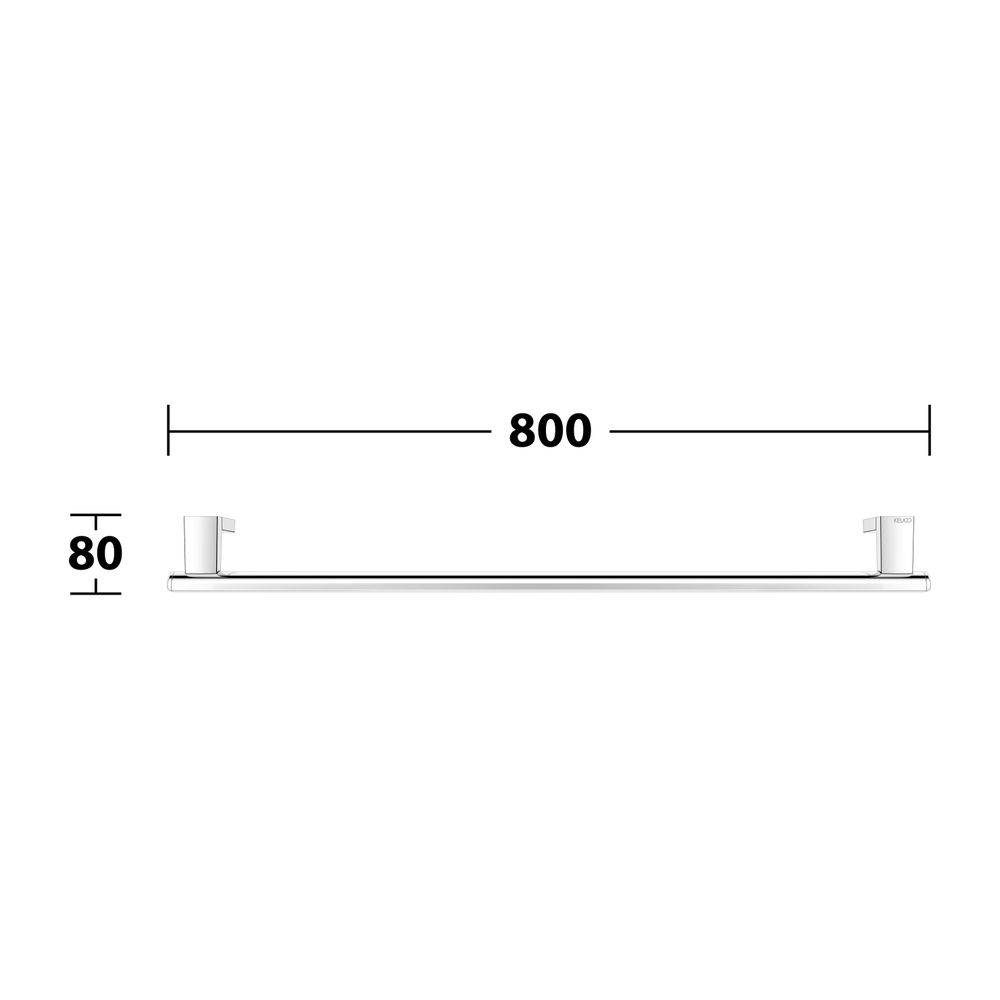 Keuco Axess Haltegriff 800mm, waagerechte Montage, mit 2x Befestigungsset 1, Verchro... KEUCO-35001010800 4017214902132 (Abb. 9)