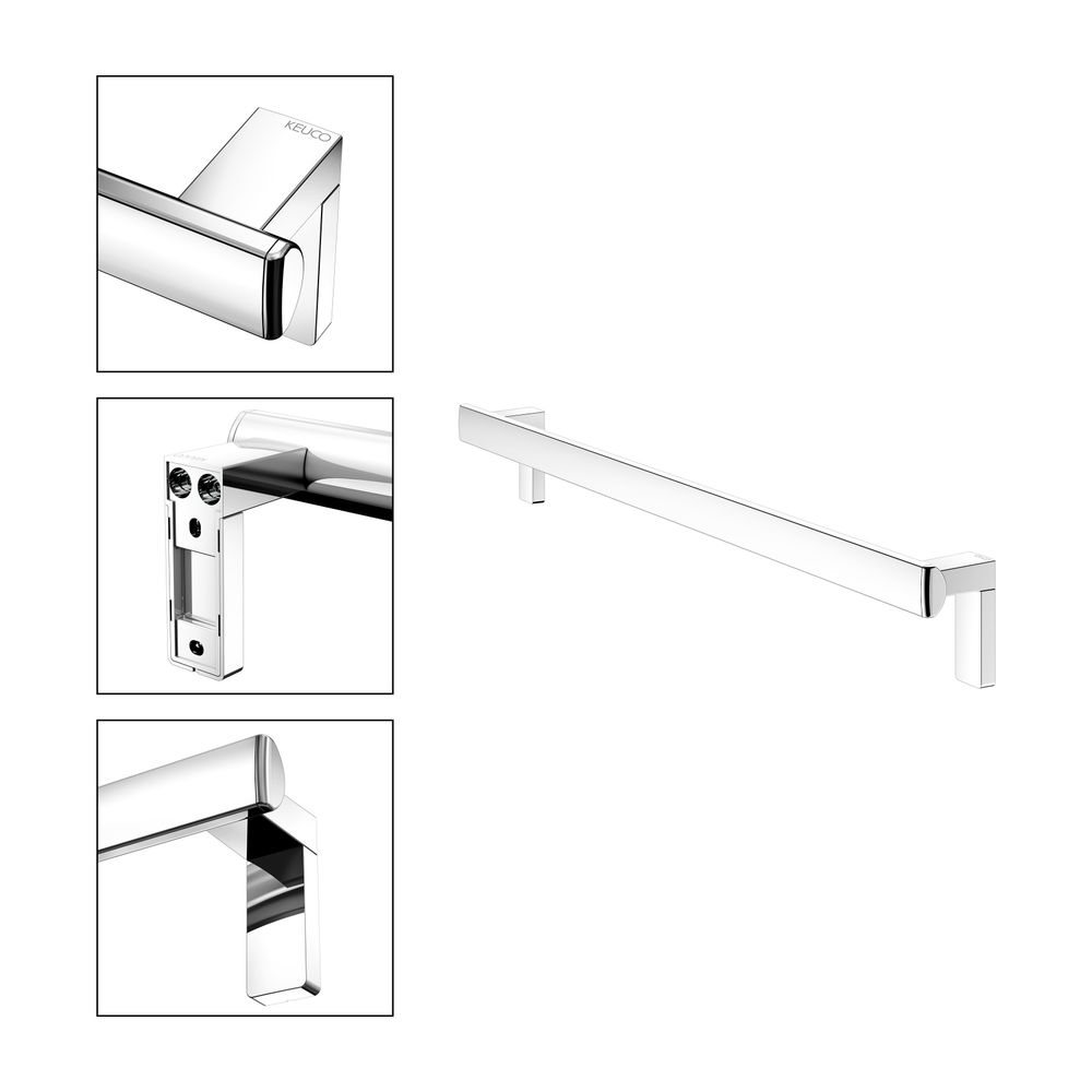 Keuco Axess Haltegriff 900mm, waagerechte Montage, mit 2x Befestigungsset 1, Verchro... KEUCO-35001010900 4017214902149 (Abb. 3)