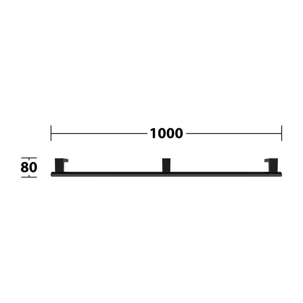 Keuco Axess Haltegriff 1000mm, waagerechte Montage, mit 2x Befestigungsset 1, Schwar... KEUCO-35001371000 4017214902293 (Abb. 9)
