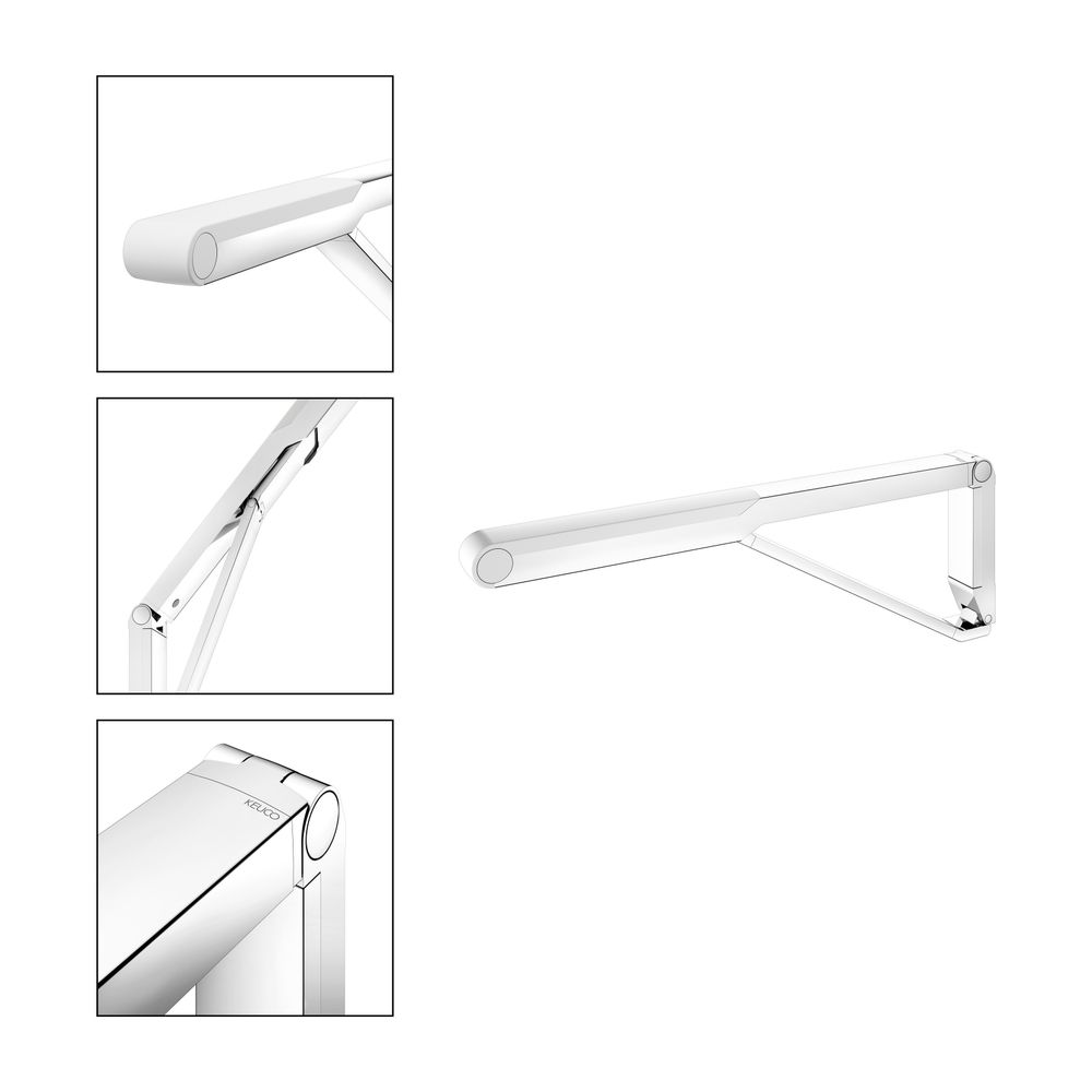 Keuco Axess Stützklappgriff WC, 700mm, Belastbarkeit 115kg, mit Absenkbremse, Auflag... KEUCO-35003010751 4017214904167 (Abb. 3)