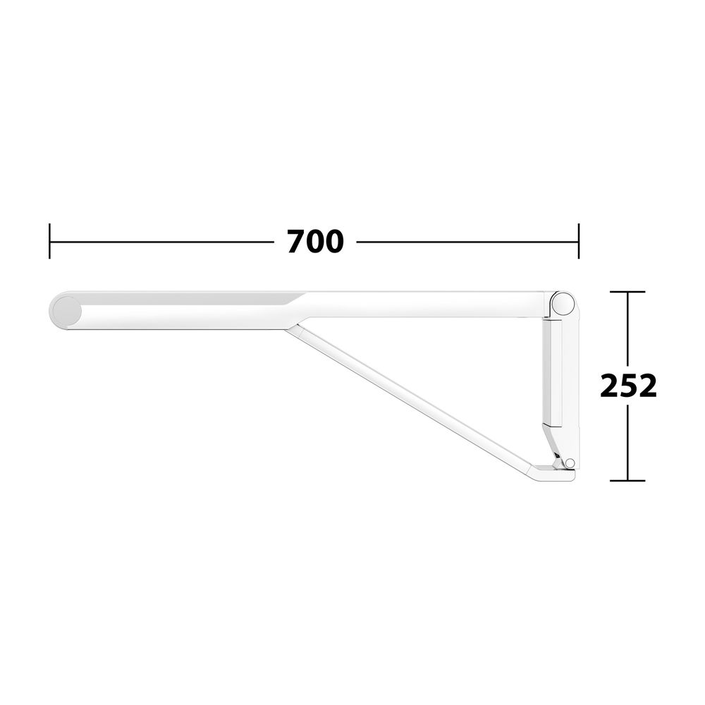 Keuco Axess Stützklappgriff WC, 700mm, Belastbarkeit 115kg, mit Absenkbremse, Auflag... KEUCO-35003010751 4017214904167 (Abb. 8)
