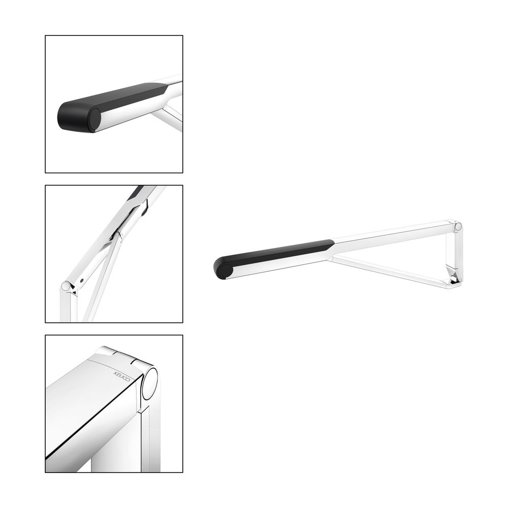 Keuco Axess Stützklappgriff WC, 850mm, Belastbarkeit 115kg, mit Absenkbremse, Auflag... KEUCO-35003010837 4017214904204 (Abb. 3)