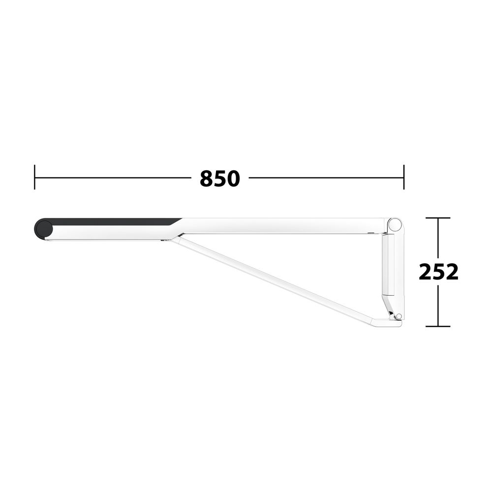 Keuco Axess Stützklappgriff WC, 850mm, Belastbarkeit 115kg, mit Absenkbremse, Auflag... KEUCO-35003010837 4017214904204 (Abb. 8)