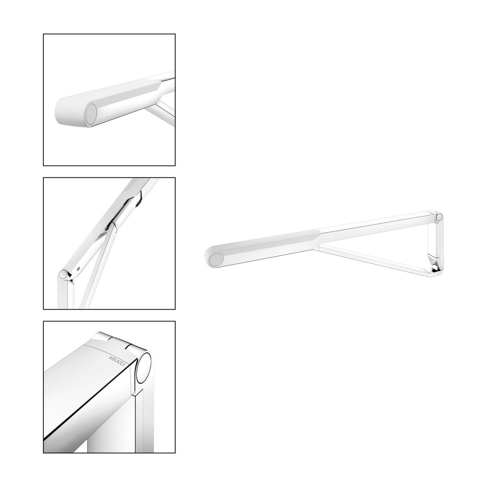 Keuco Axess Stützklappgriff WC, 850mm, Belastbarkeit 115kg, mit Absenkbremse, Auflag... KEUCO-35003010851 4017214904211 (Abb. 3)