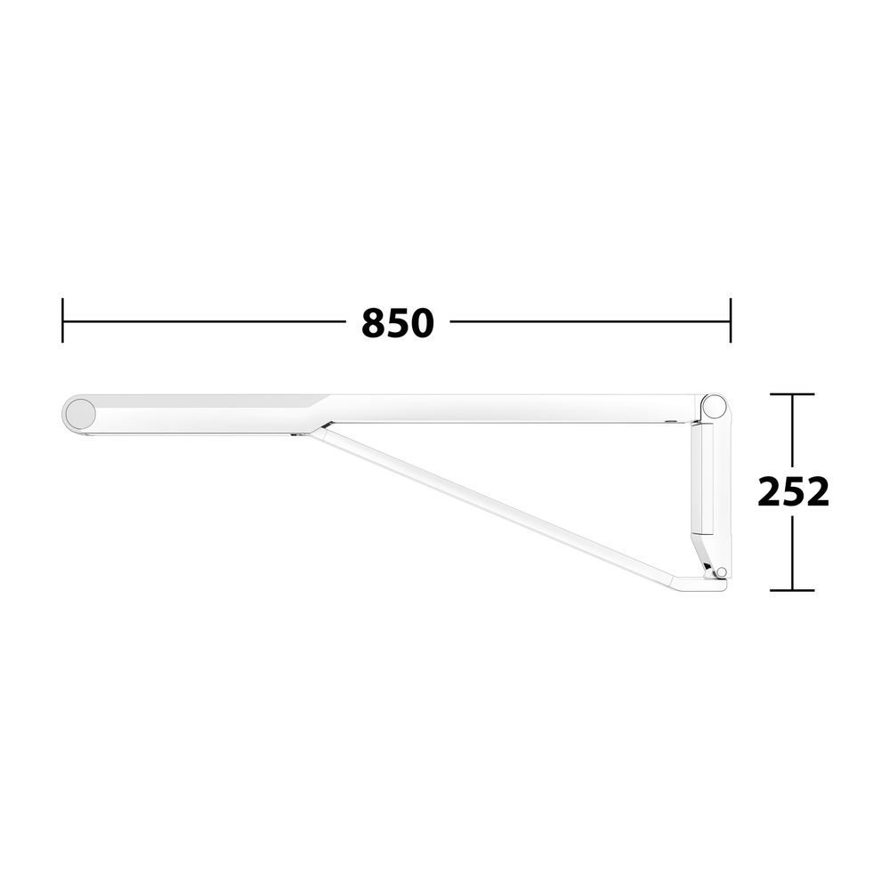 Keuco Axess Stützklappgriff WC, 850mm, Belastbarkeit 115kg, mit Absenkbremse, Auflag... KEUCO-35003010851 4017214904211 (Abb. 8)