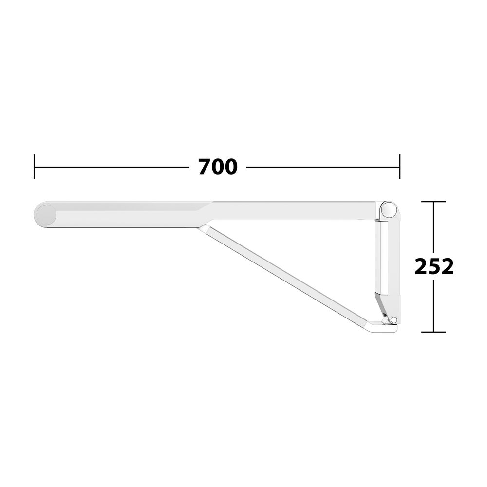Keuco Axess Stützklappgriff WC, 700mm, Belastbarkeit 115kg, mit Absenkbremse, Auflag... KEUCO-35003170751 4017214904181 (Abb. 8)