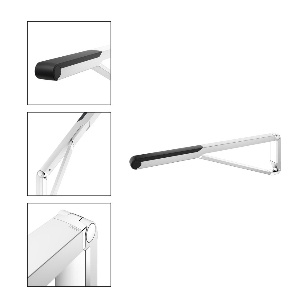 Keuco Axess Stützklappgriff WC, 850mm, Belastbarkeit 115kg, mit Absenkbremse, Auflag... KEUCO-35003170837 4017214904228 (Abb. 3)