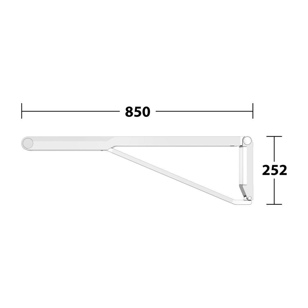 Keuco Axess Stützklappgriff WC, 850mm, Belastbarkeit 115kg, mit Absenkbremse, Auflag... KEUCO-35003170851 4017214904235 (Abb. 8)