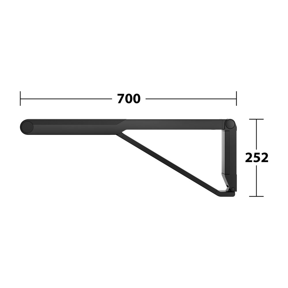 Keuco Axess Stützklappgriff WC, 700mm, Belastbarkeit 115kg, mit Absenkbremse, Auflag... KEUCO-35003370737 4017214904198 (Abb. 8)