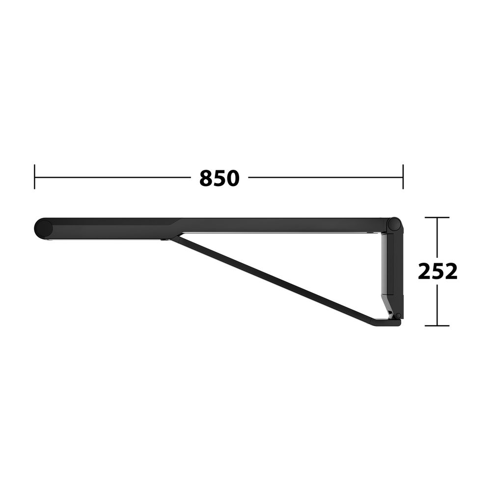 Keuco Axess Stützklappgriff WC, 850mm, Belastbarkeit 115kg, mit Absenkbremse, Auflag... KEUCO-35003370837 4017214904242 (Abb. 8)