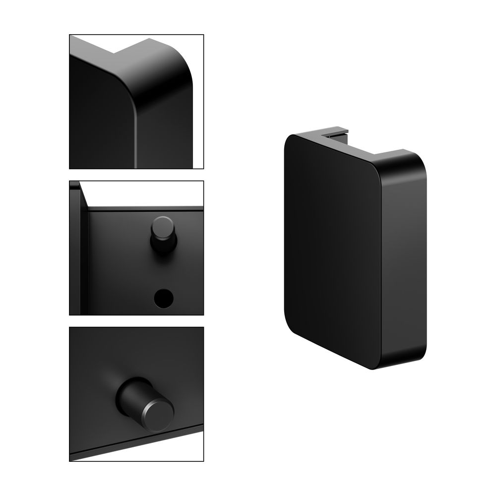Keuco Axess Adapterplatte für Stützklappgriff 35003, Schwarz matt, 35004370000... KEUCO-35004370000 4017214904327 (Abb. 3)