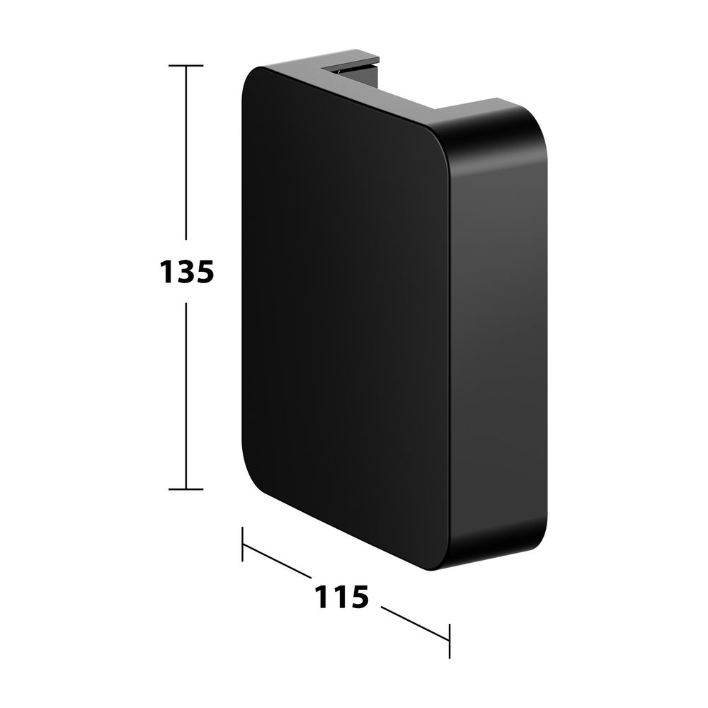 Keuco Axess Adapterplatte für Stützklappgriff 35003, Schwarz matt, 35004370000... KEUCO-35004370000 4017214904327 (Abb. 8)