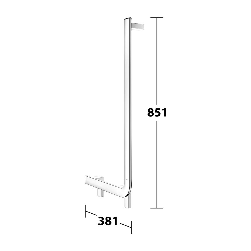 Keuco Axess Winkelgriff 90 Grad rechts, 400/800mm, mit 2x Befestigungsset 1, Verchro... KEUCO-35006010801 4017214902309 (Abb. 9)