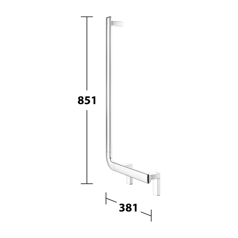 Keuco Axess Winkelgriff 90 Grad links, 400/800mm, mit 2x Befestigungsset 1, Verchrom... KEUCO-35006010802 4017214902316 (Abb. 9)