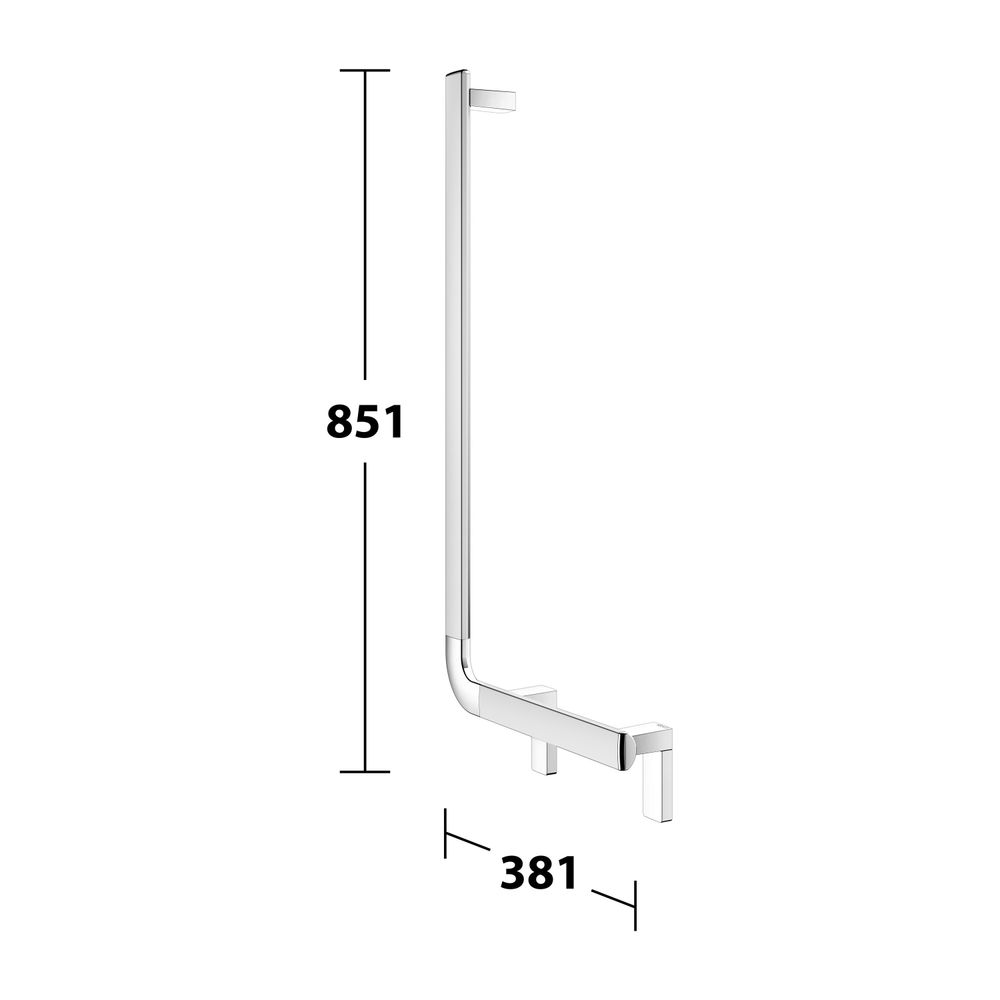 Keuco Axess Winkelgriff 90 Grad links, 400/800mm, mit 2x Befestigungsset 1, Silber e... KEUCO-35006170802 4017214902330 (Abb. 9)