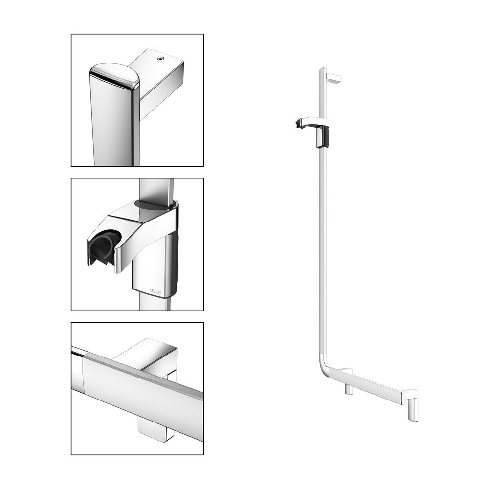 Keuco Axess Winkelgriff 90 Grad links, mit Brauseschieber 600/1300mm, mit 2x Befesti... KEUCO-35006171302 4017214902392 (Abb. 3)