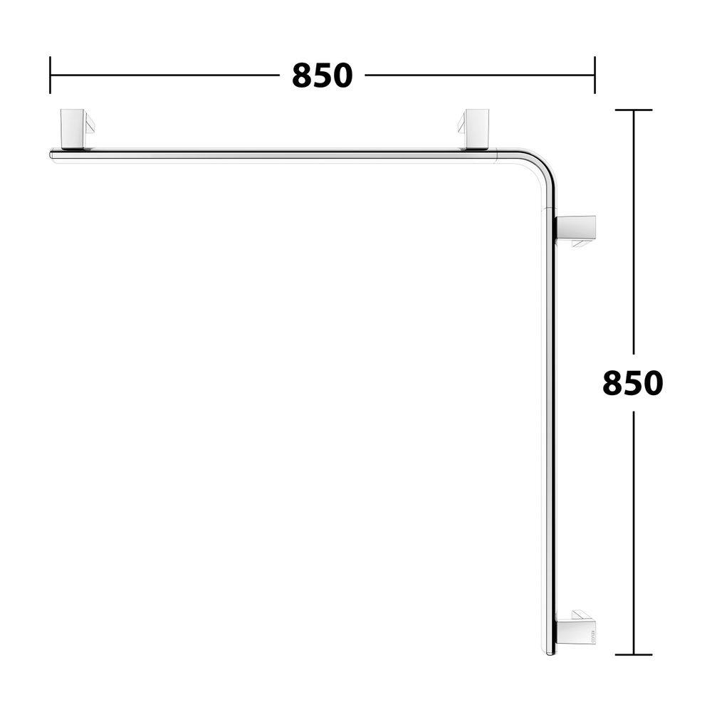 Keuco Axess Dusch- und Wannenhandlauf, 800/800mm, mit 3x Befestigungsset 1, Verchrom... KEUCO-35011018800 4017214902453 (Abb. 9)