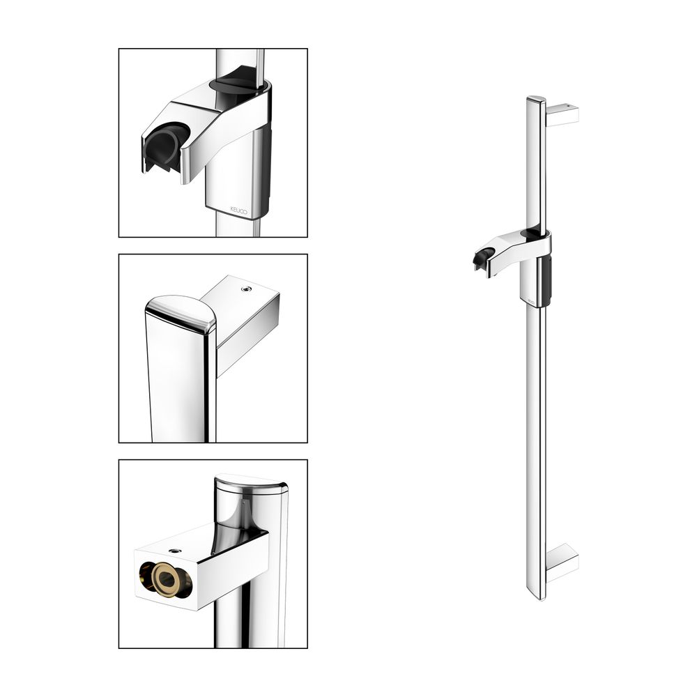 Keuco Axess Brausestange für Schläuche mit konischer Mutter, 800mm, mit Befestigungs... KEUCO-35012010800 4017214908370 (Abb. 3)