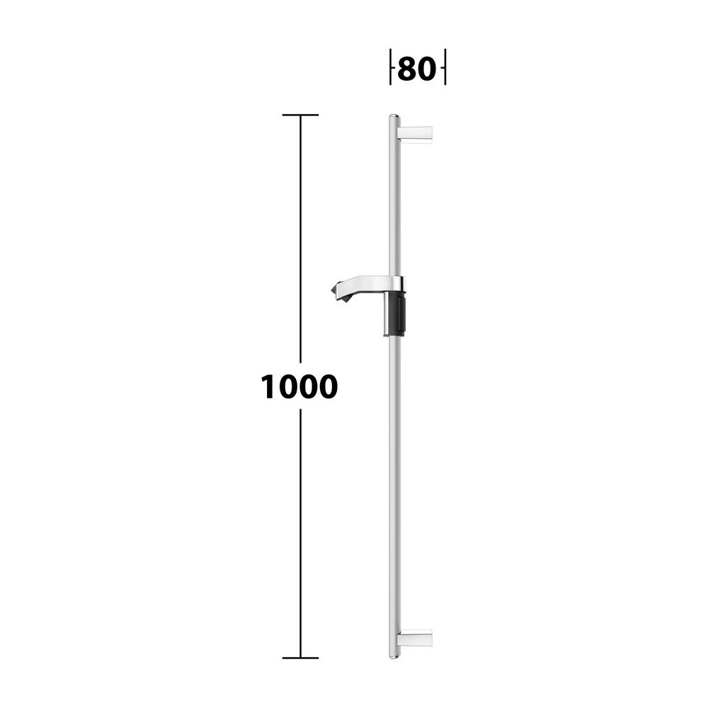 Keuco Axess Brausestange für Schläuche mit konischer Mutter, 1000mm, mit Befestigung... KEUCO-35012171000 4017214908431 (Abb. 9)