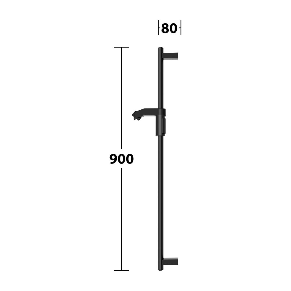 Keuco Axess Brausestange für Schläuche mit konischer Mutter, 900mm, mit Befestigungs... KEUCO-35012370900 4017214908424 (Abb. 9)