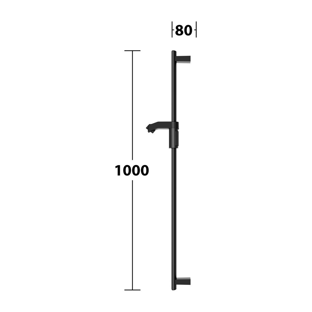 Keuco Axess Brausestange für Schläuche mit konischer Mutter, 1000mm, mit Befestigung... KEUCO-35012371000 4017214908448 (Abb. 9)