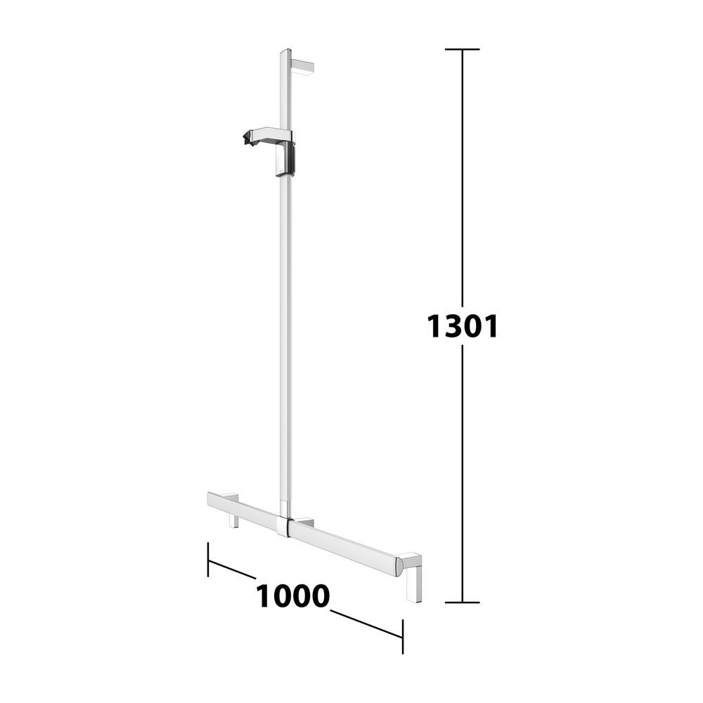 Keuco Axess Duschhandlauf mit Brausestange, 1000/1301mm, mit 2x Befestigungsset 1, S... KEUCO-35014171013 4017214902620 (Abb. 9)