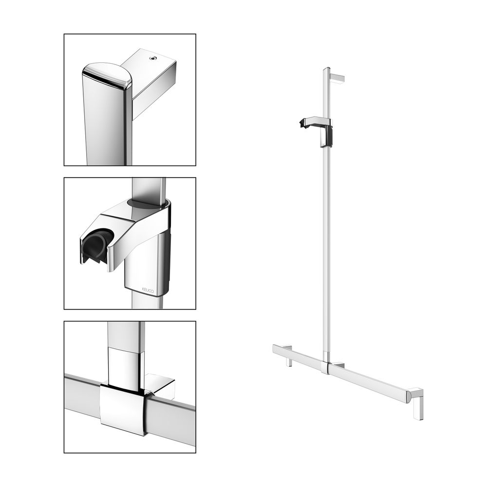 Keuco Axess Duschhandlauf mit Brausestange, 1150/1301mm, mit 2x Befestigungsset 1, S... KEUCO-35014171213 4017214902637 (Abb. 3)
