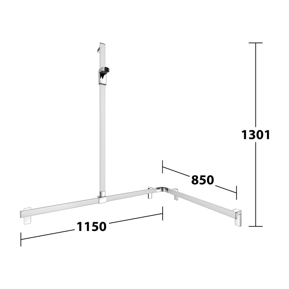 Keuco Axess Duschhandlauf mit Brausestange links, 1150x850x1301mm, mit 4x Befestigun... KEUCO-35015170302 4017214903009 (Abb. 8)