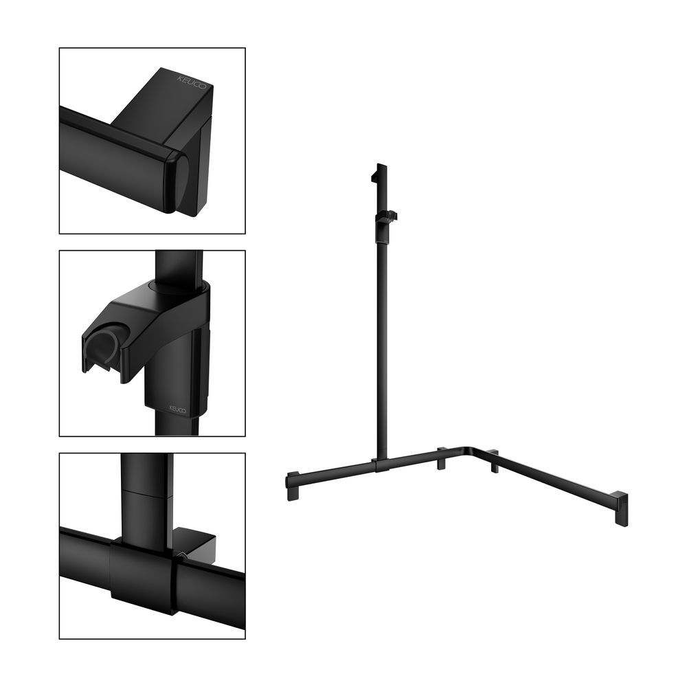 Keuco Axess Duschhandlauf mit Brausestange links, 850x850x1301mm, mit 4x Befestigung... KEUCO-35015370102 4017214903047 (Abb. 3)