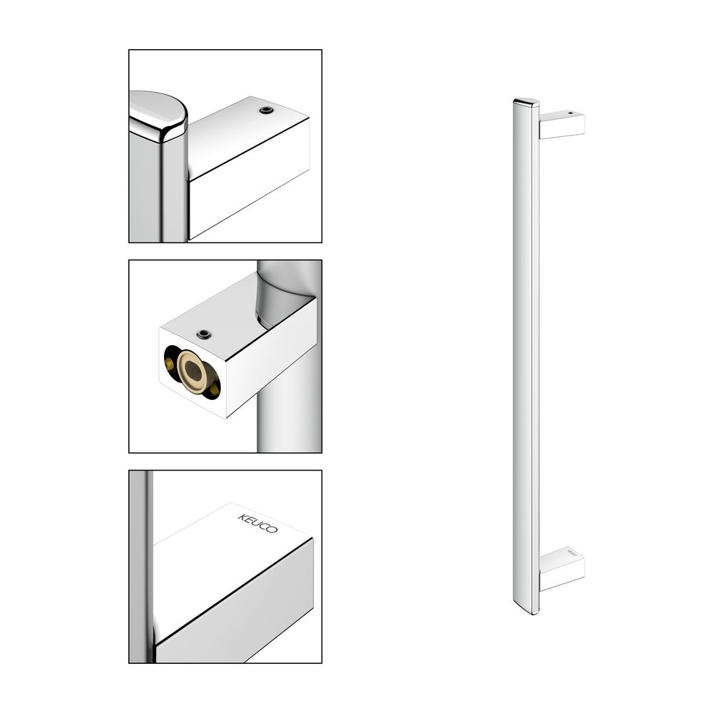 Keuco Axess Haltegriff 600mm, senkrechte Montage, mit Befestigungsset 1, Silber elox... KEUCO-35016170600 4017214967124 (Abb. 3)