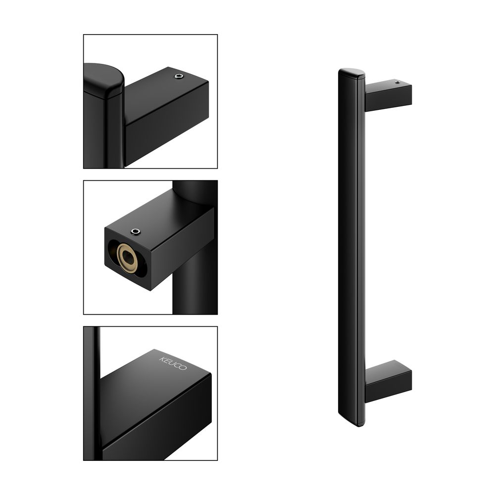 Keuco Axess Haltegriff 400mm, senkrechte Montage, mit Befestigungsset 1, Schwarz mat... KEUCO-35016370400 4017214967131 (Abb. 3)